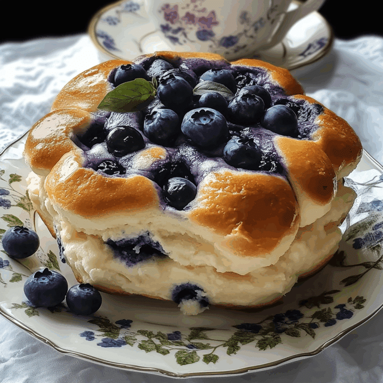 Blueberry Fluffy Cottage Cheese Cloud Bread