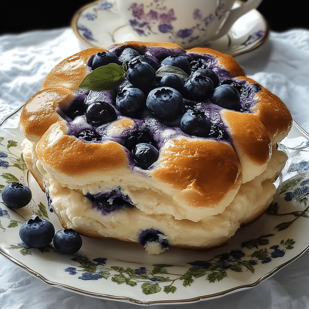Blueberry Fluffy Cottage Cheese Cloud Bread