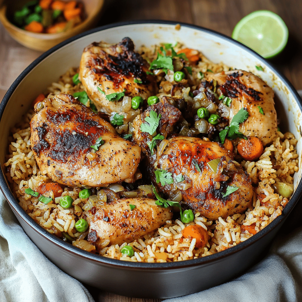 Caribbean Chicken and Spiced Rice