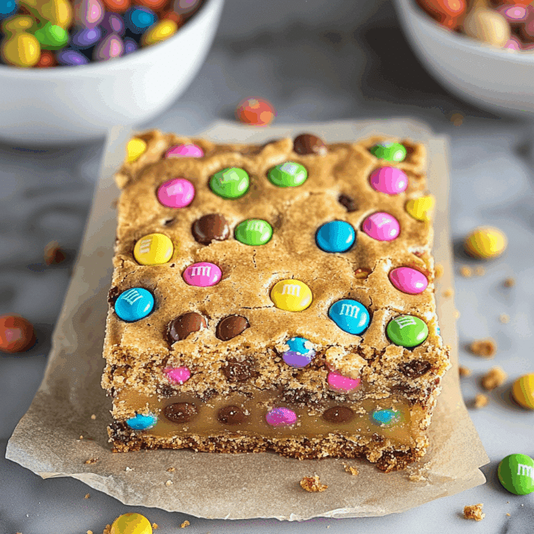 Easter M&M Cookie Bars