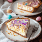 Easter Swirl Cheesecake Pie