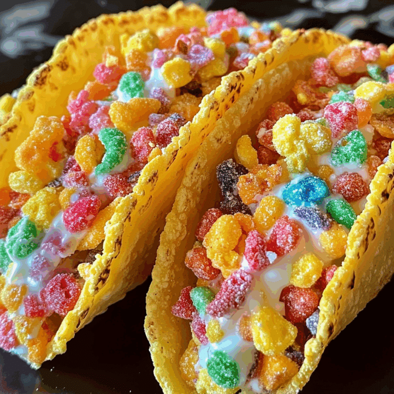 Fruity Pebbles Cheesecake Tacos