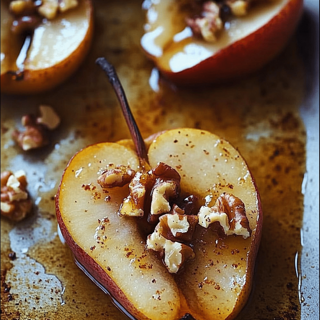 Baked Pears with Honey & Walnuts
