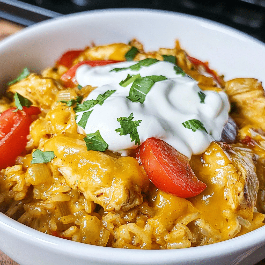 Chicken Fajita Rice Casserole