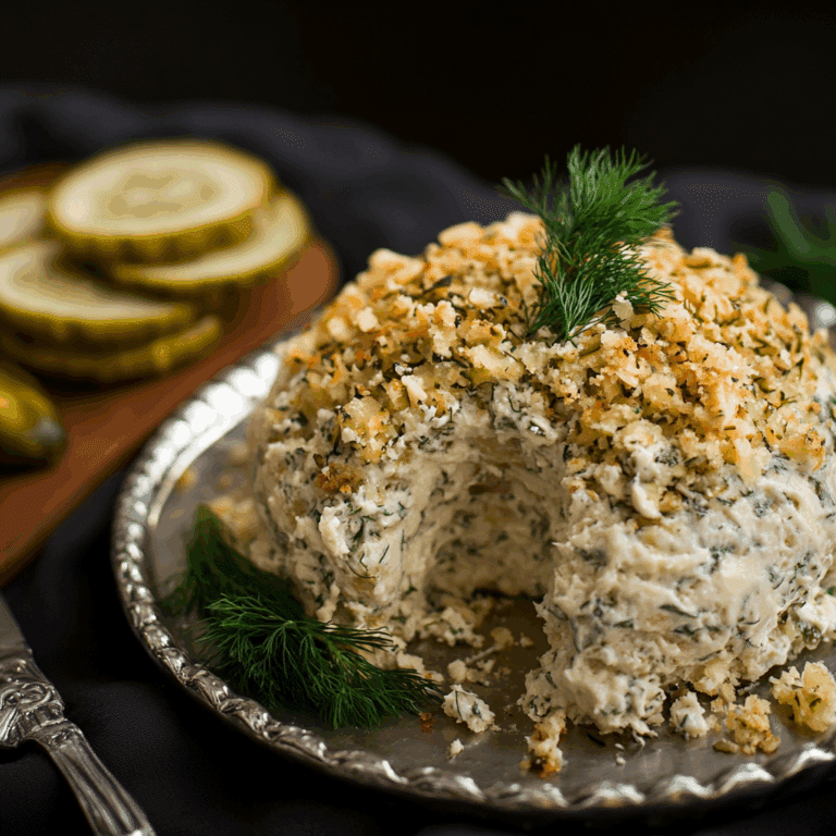 Creamy dill pickle cheese ball