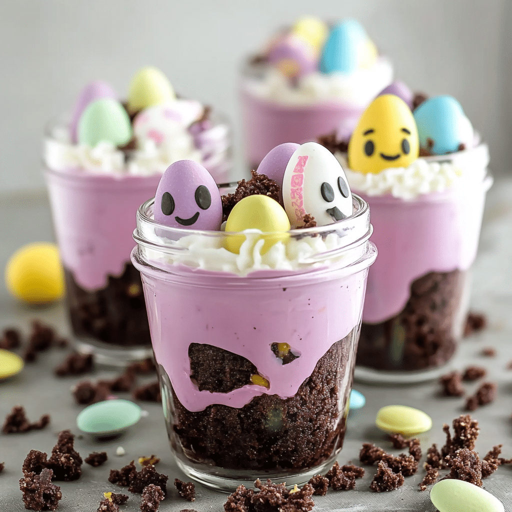 Easter Dirt Pudding Jars