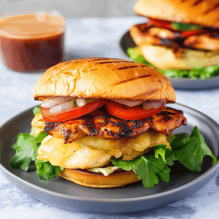 Grilled Hawaiian Chicken Sandwiches