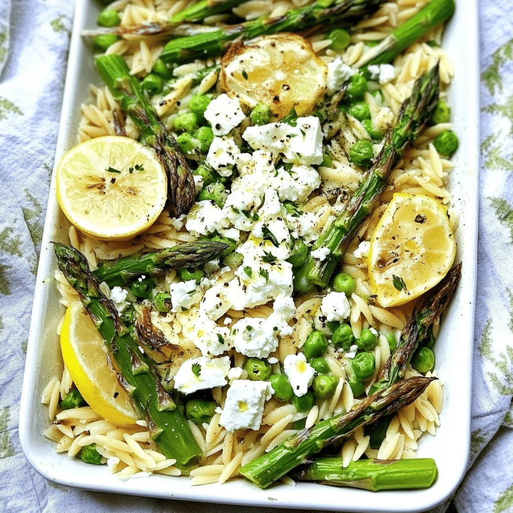 Orzo with Asparagus & Feta