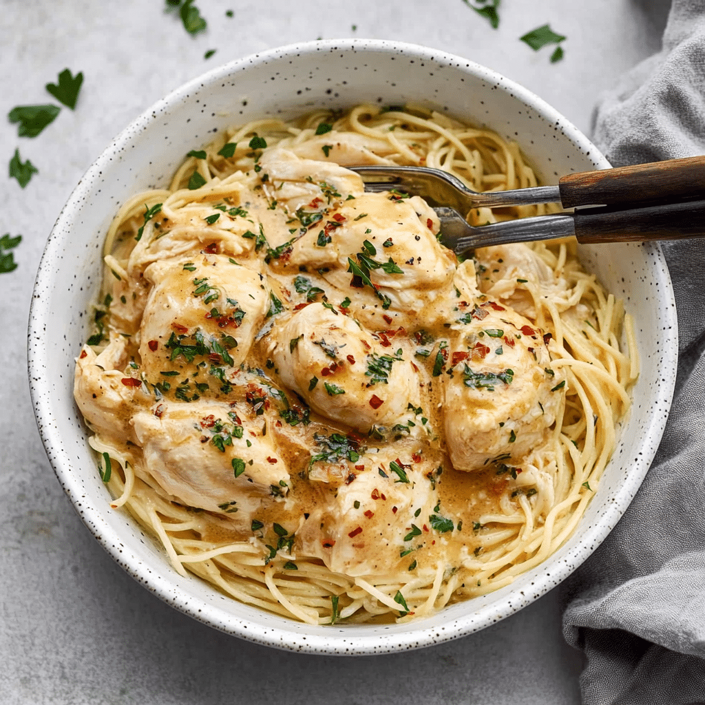 Slow Cooker Angel Chicken