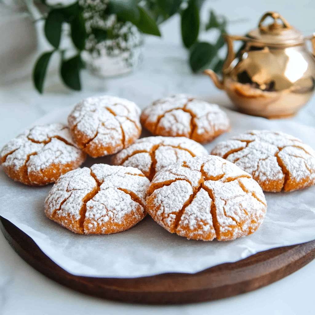 Thai Tea Mochi Crinkle Cookies
