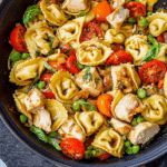 Warm Balsamic Chicken Tortellini Salad