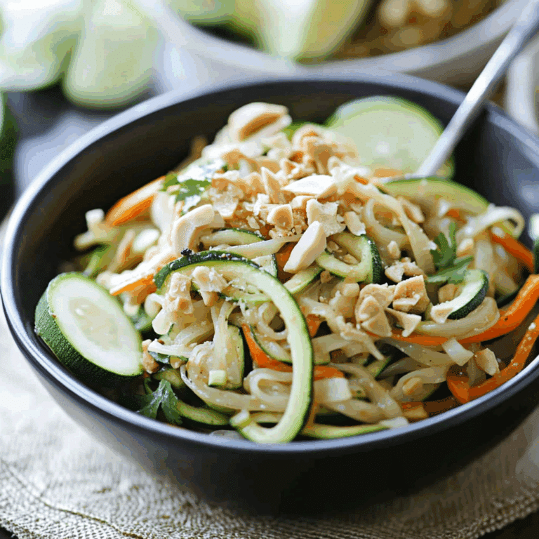 Zucchini Pad Thai Low Carb