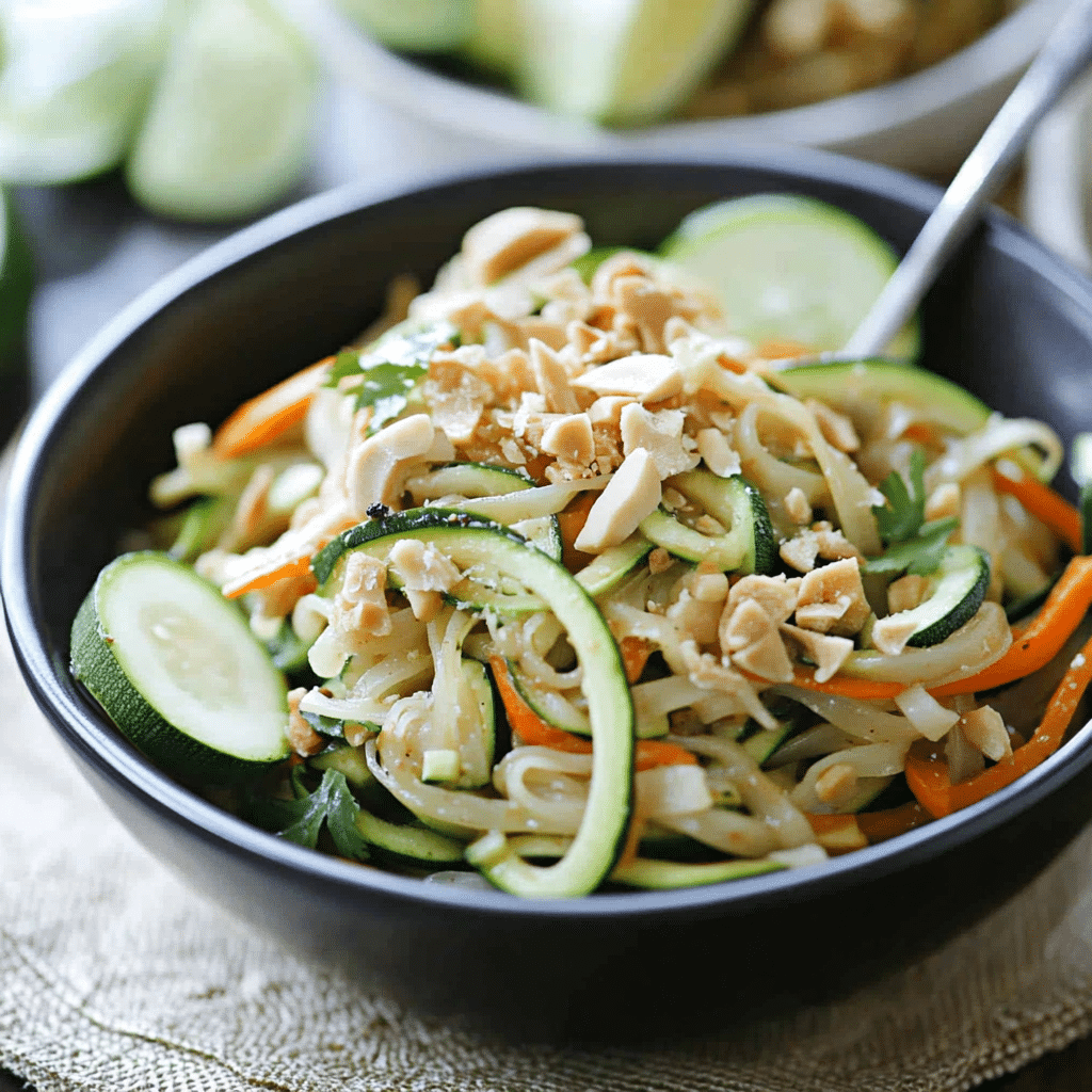 Zucchini Pad Thai Low Carb