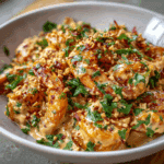 Bang Bang Chicken & Shrimp with Creamy Peanut Sauce