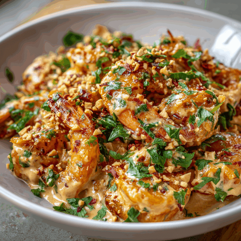 Bang Bang Chicken & Shrimp with Creamy Peanut Sauce