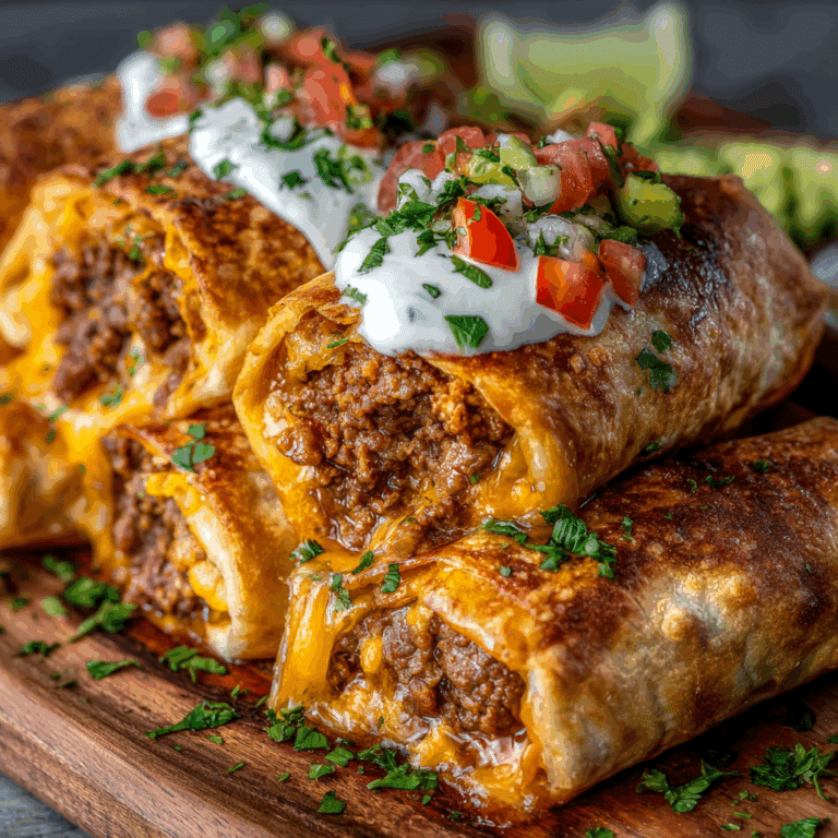 Beef and Cheese Chimichangas