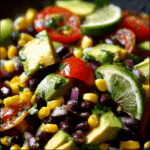 Black Bean Corn Avocado Salad with Lime Vinaigrette
