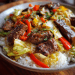 Black Pepper Beef & Cabbage Stir Fry