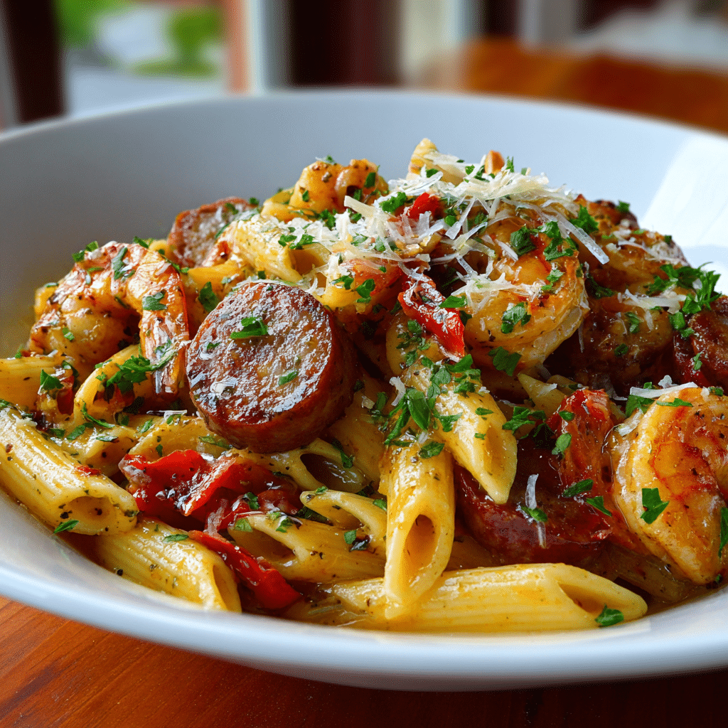 Cajun Shrimp Pasta with Sausage