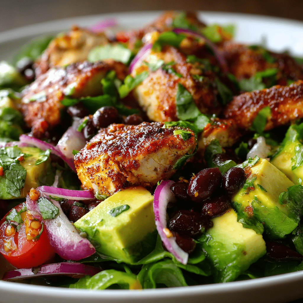 Chicken Black Bean Avocado Salad