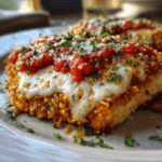 Chicken Parmesan Casserole with Mozzarella & Panko