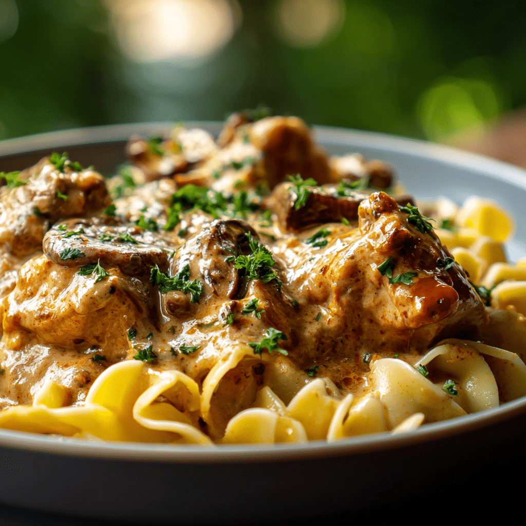 Chicken Stroganoff with Creamy Mushroom Gravy