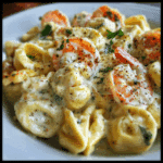 Creole Garlic Alfredo with Cheese Tortellini & Seafood