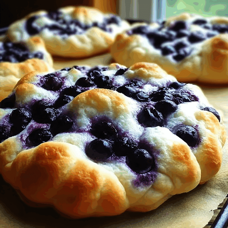 Fluffy Cottage Cheese Blueberry Cloud Bread
