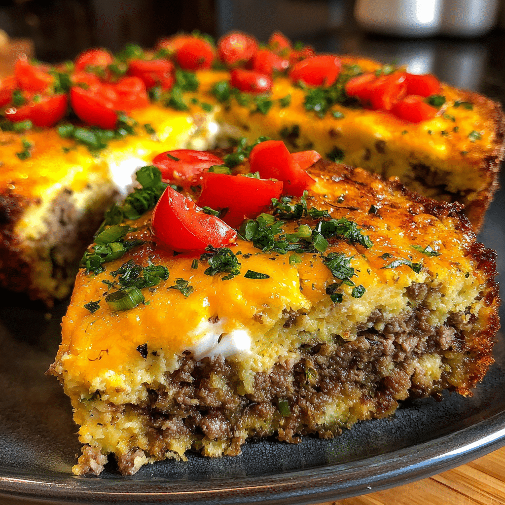 Impossible Cheeseburger Pie