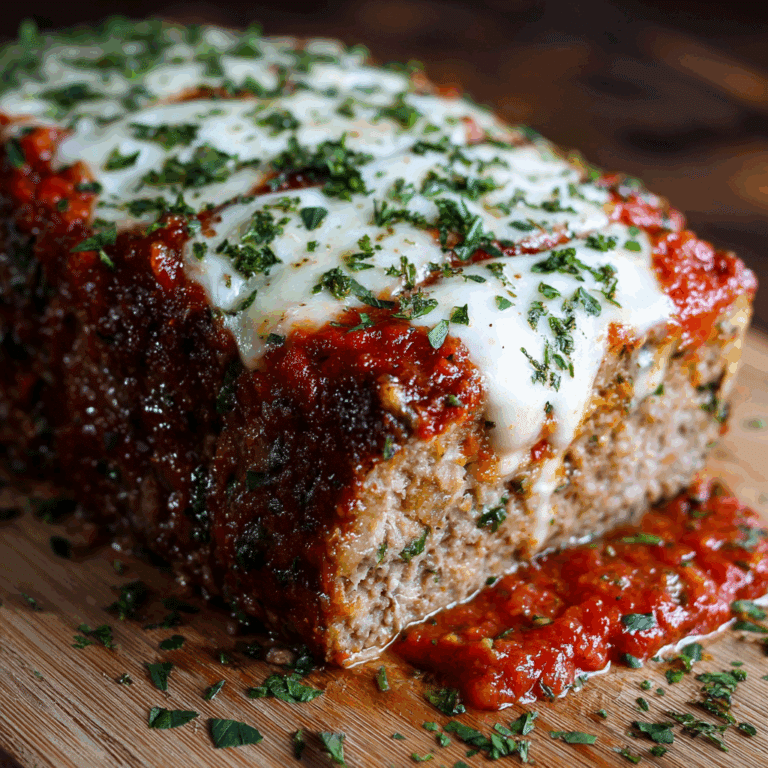 Parmesan Meatloaf with Marinara & Mozzarella Cheese