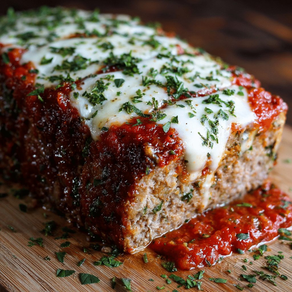 Parmesan Meatloaf with Marinara & Mozzarella Cheese