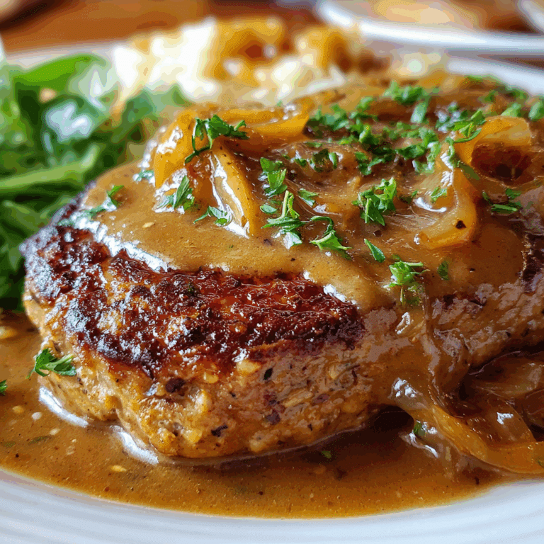 Smothered Hamburger Steak with Onion Gravy
