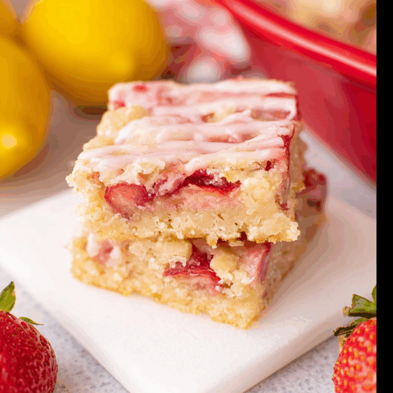 Strawberry Lemon Blondies