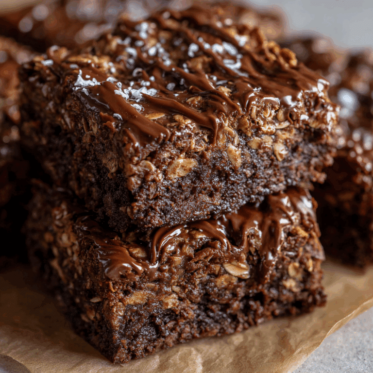 Baked Chocolate Oatmeal Bars