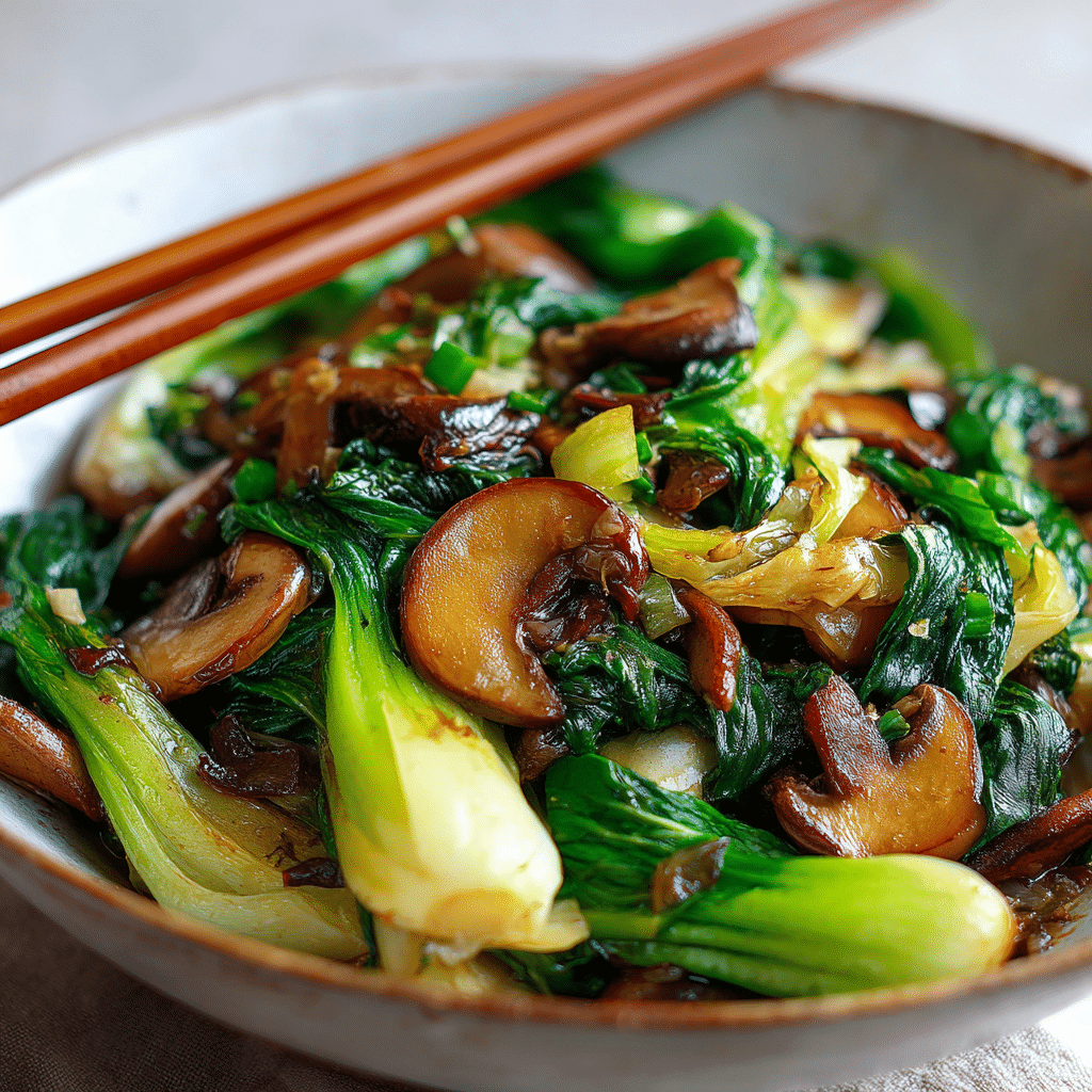 Bok Choy & Mushroom Stir-Fry