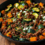 Ground Beef and Zucchini Skillet