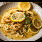 Lemon Chicken Soup with Angel Hair Pasta