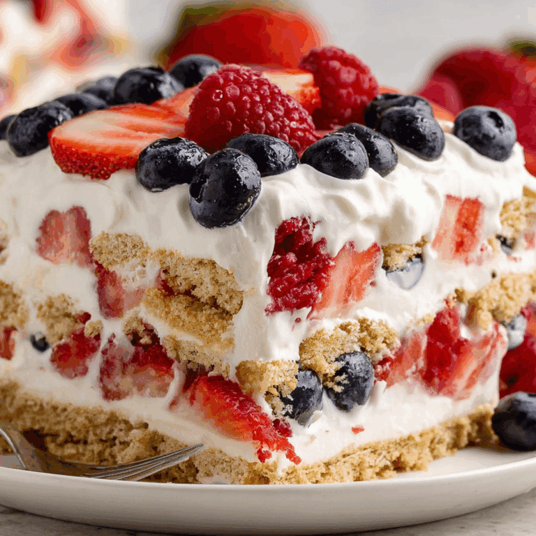 No Bake Berry Icebox Cake