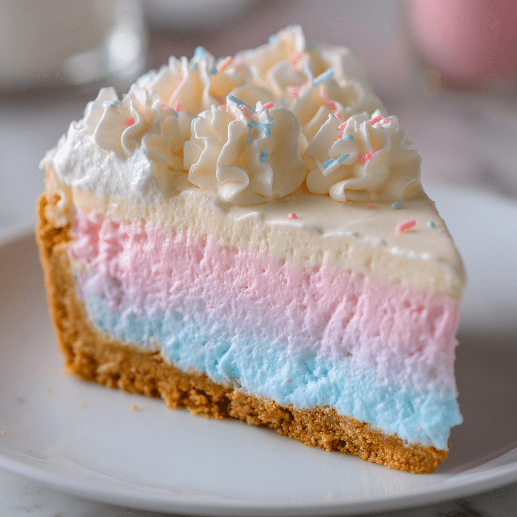 No-Bake Cotton Candy Cheesecake