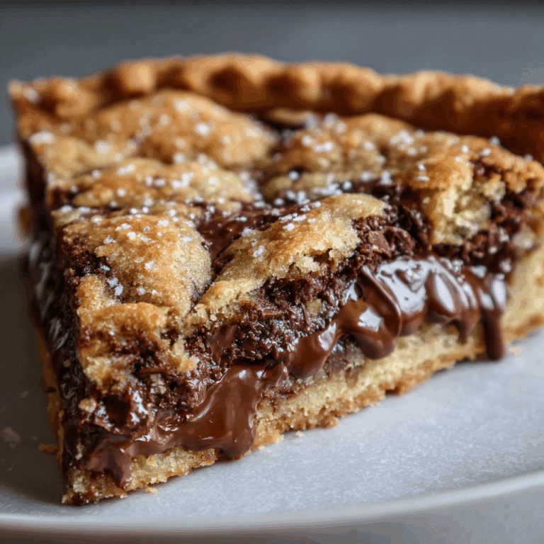 Nutella Stuffed Cookie Pie