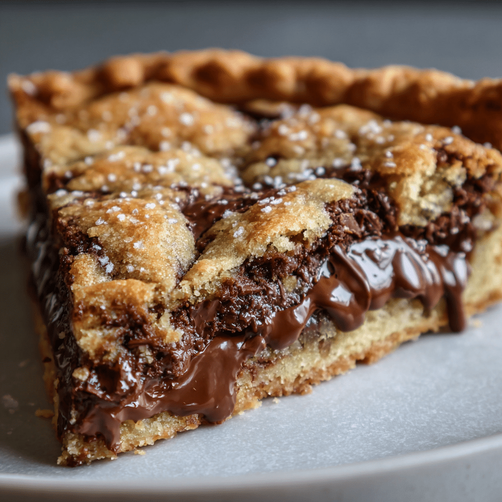 Nutella Stuffed Cookie Pie