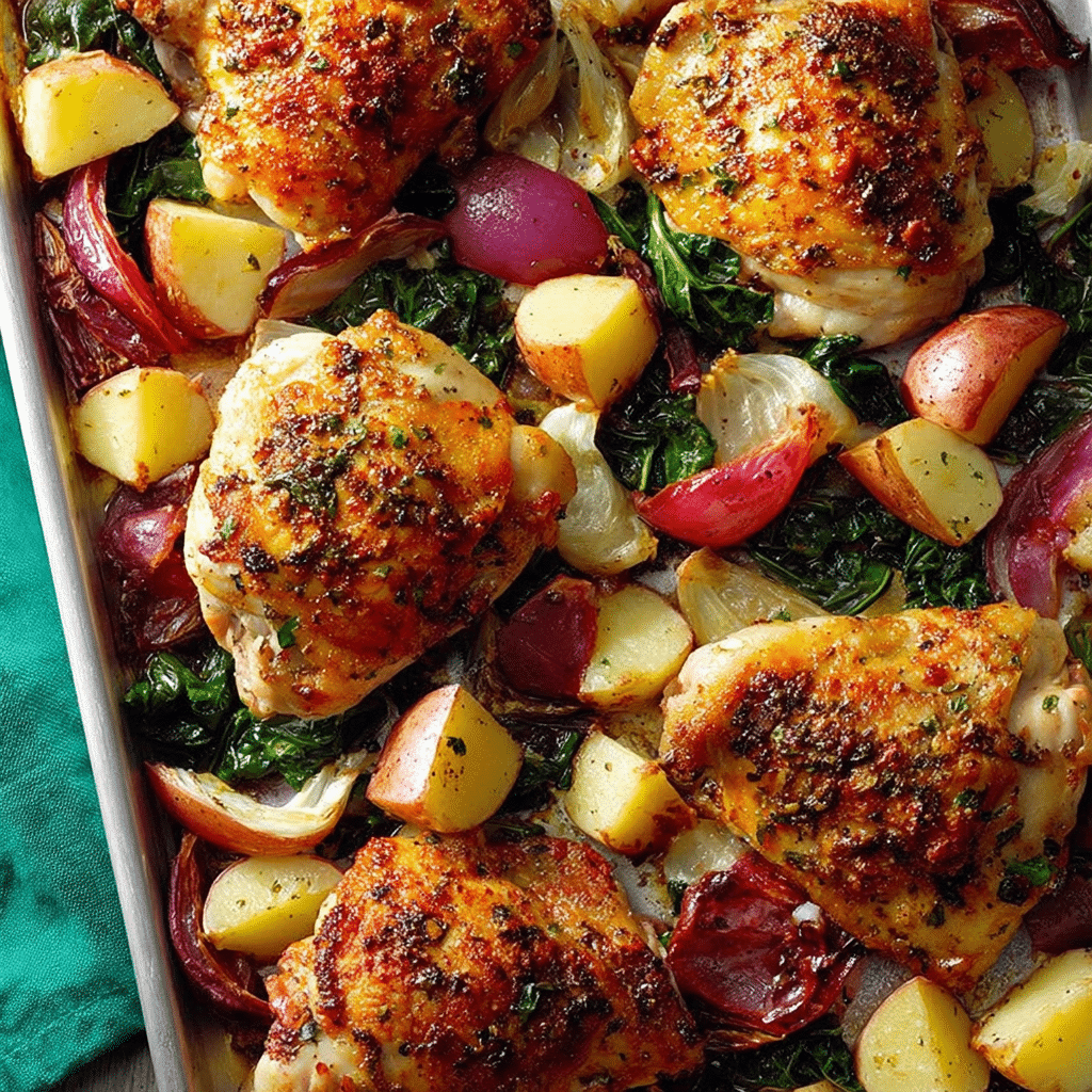 One-Pan Roasted Chicken & Veggies
