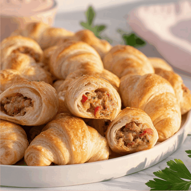 Rotel Sausage & Cream Cheese Crescent Bites