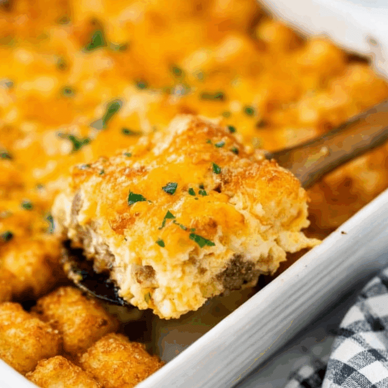Sausage Tater Tot Breakfast Casserole