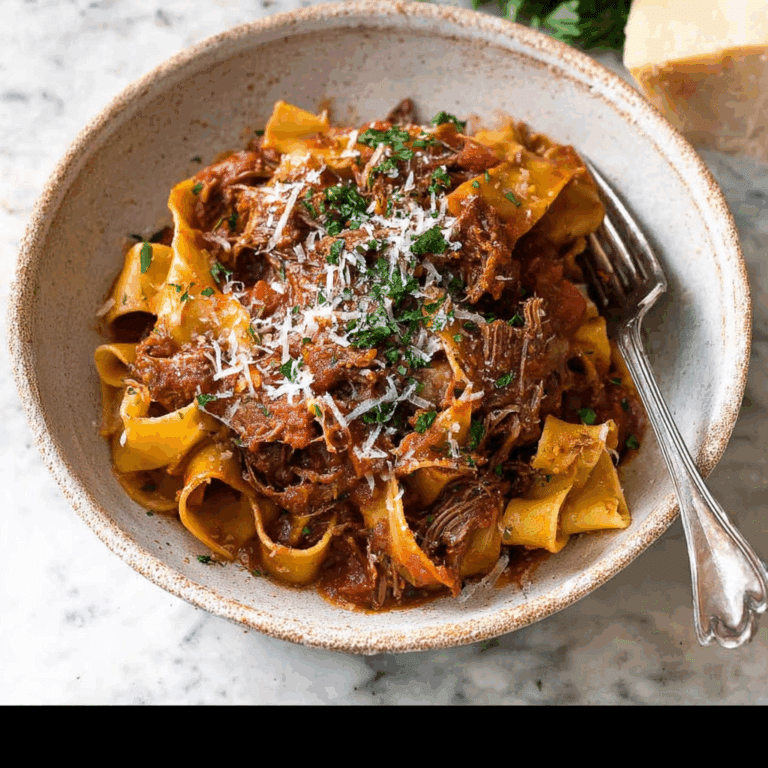 Slow Cooked Beef Ragu with Homemade Pasta