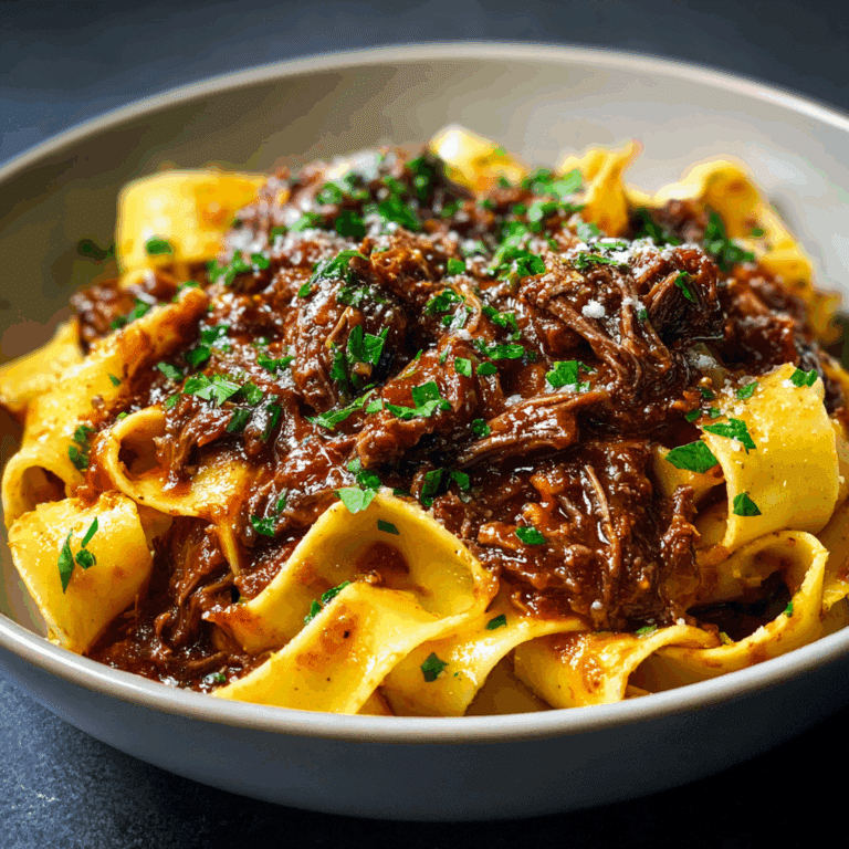 Slow Cooked Beef Ragu with Pappardelle Pasta
