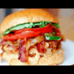 Smash Chicken Burger with Spicy Mayo & Bacon