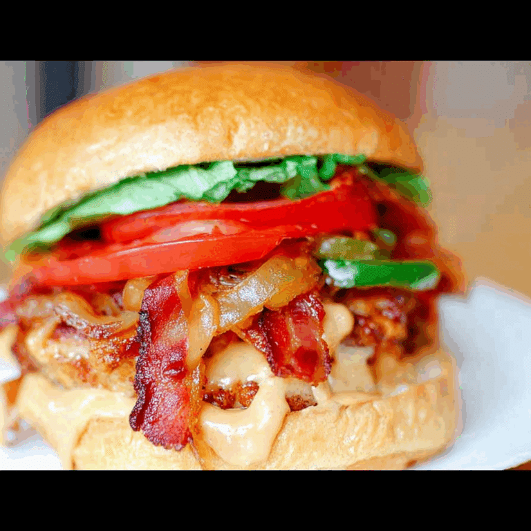 Smash Chicken Burger with Spicy Mayo & Bacon