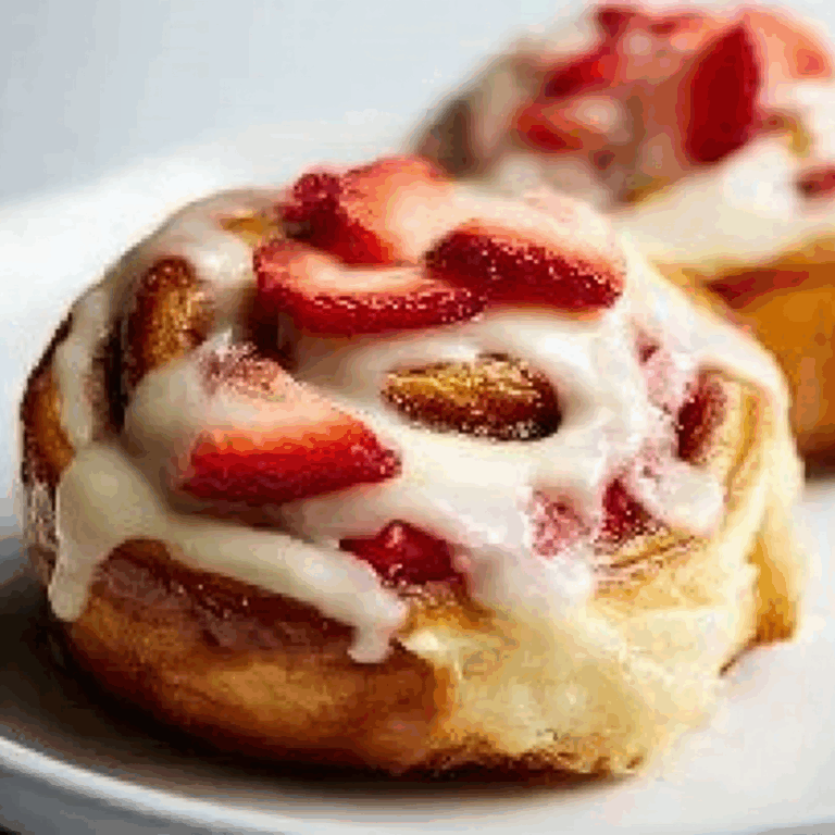 Strawberry Cheesecake Cinnamon Rolls