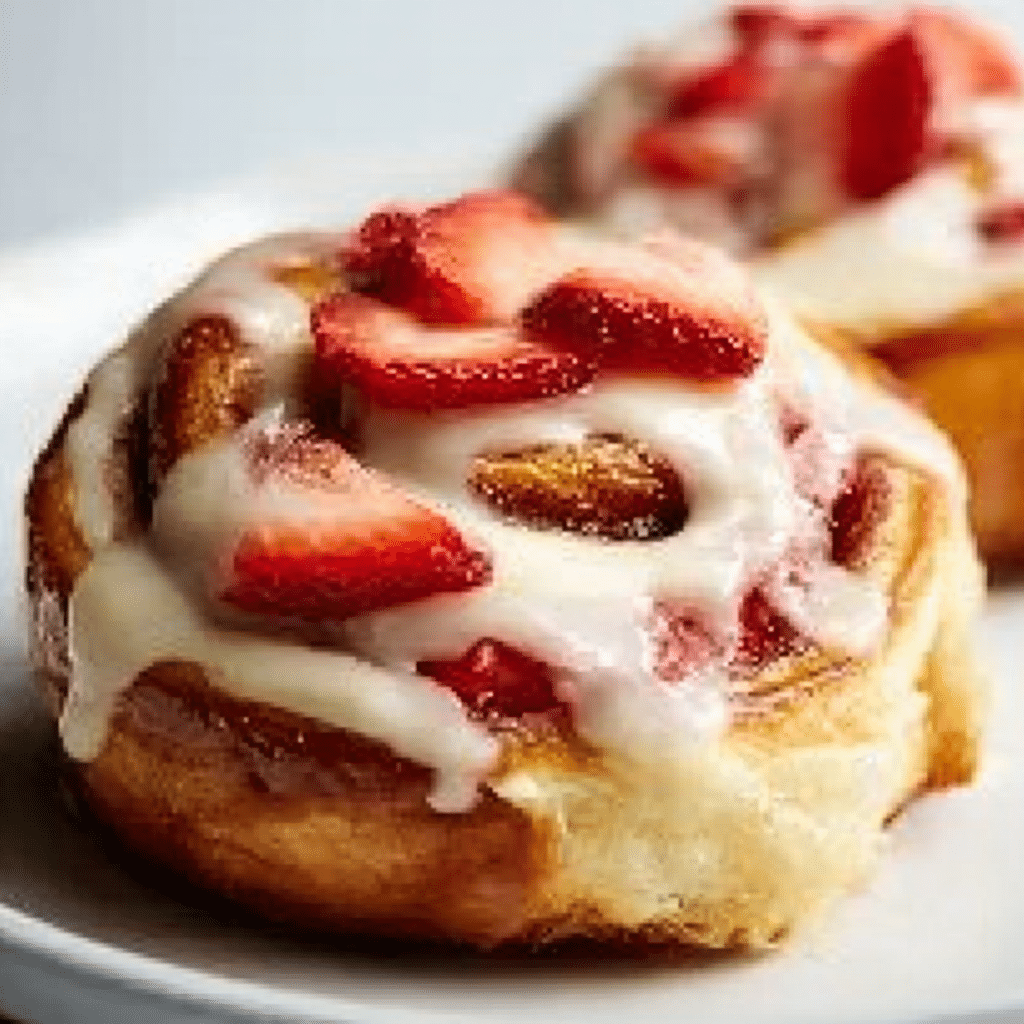 Strawberry Cheesecake Cinnamon Rolls